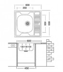МОЙКА СТАНДАРТ STM 600.600 НАКЛАДНАЯ UKINOX ТОЛЩИНА 0.6 ММ