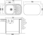 МОЙКА GAL 737.488 GT ВРЕЗНАЯ UKINOX ТОЛЩИНА 0.6 MM